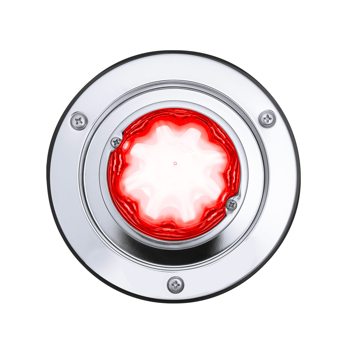 9 LED Dual Function GloLight Watermelon Sleeper Bunk Kit With 304 Stainless Steel Bezel-Red LED/Clear Lens - Thumbnail 4