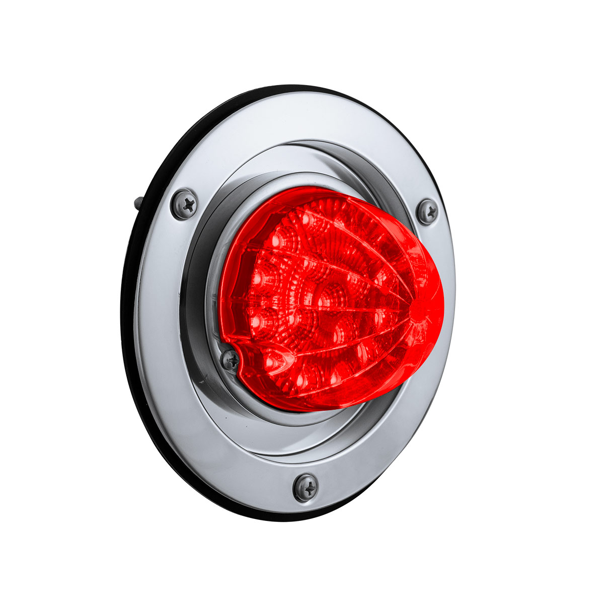 17 LED Dual Function Watermelon Reflector Light Sleeper Bunk Kit With 304 SS Bezel-Red LED/Red Lens - Thumbnail 2