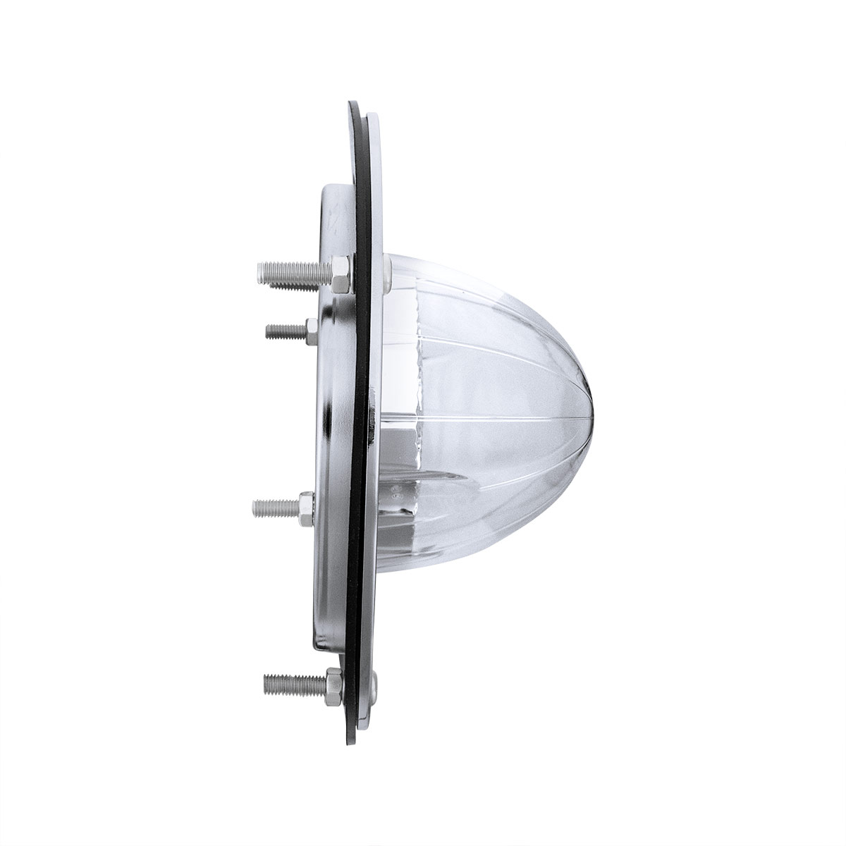 17 LED Dual Function Watermelon Reflector Light Sleeper Bunk Kit With 304 SS Bezel-Red LED/Clear Lens - Thumbnail 7