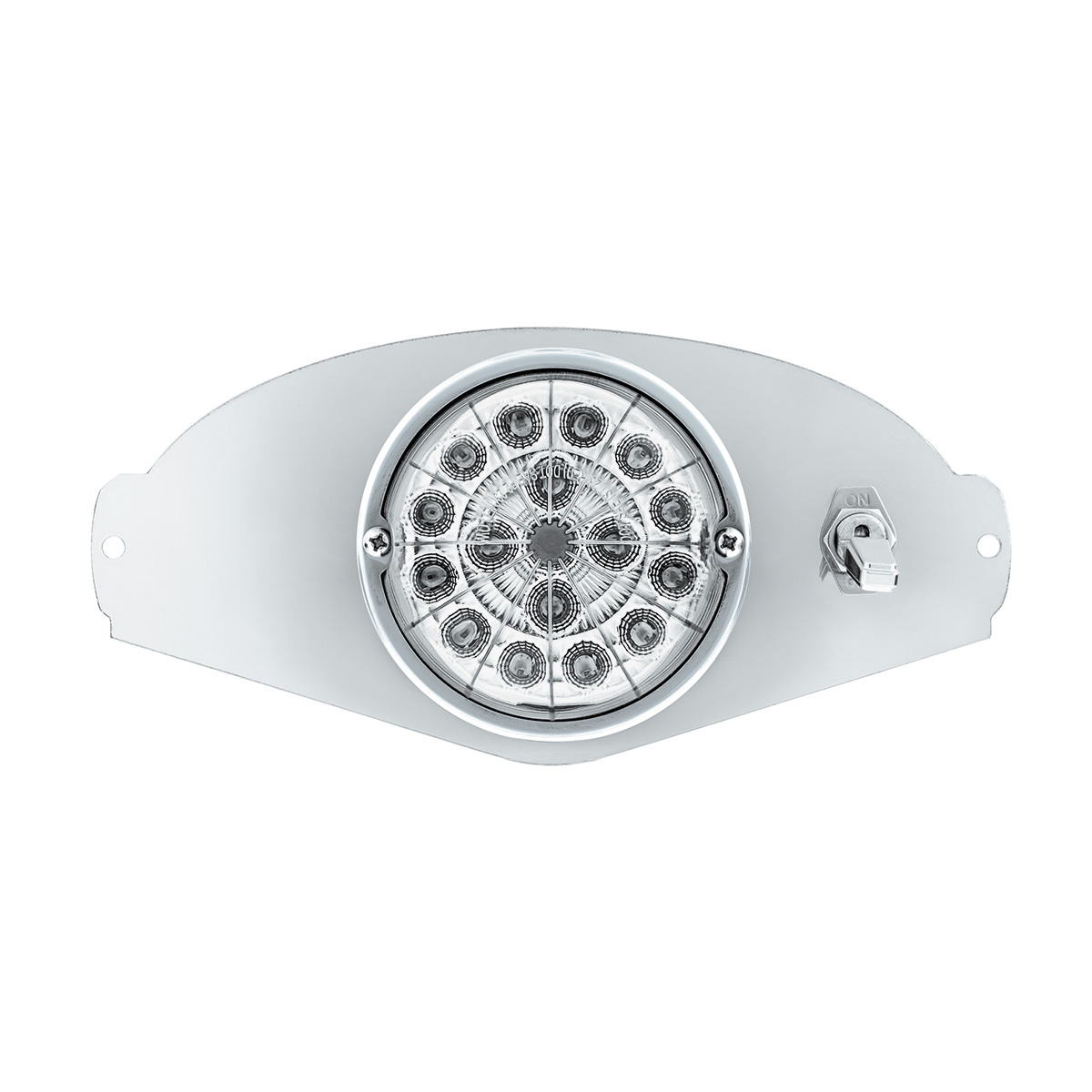 304 SS Above Door Dome Light Kit W/ 17 LED Double Fury Watermelon For 2008-2017 FL Cascadia-Amber & Blue LED - Thumbnail 8