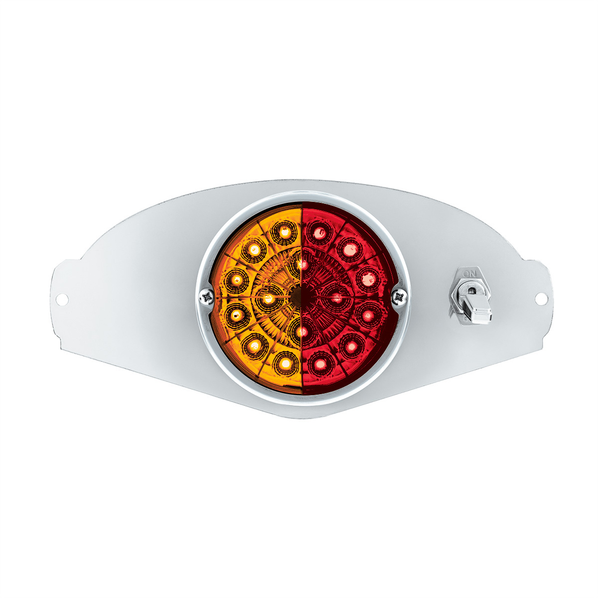 304 SS Above Door Dome Light Kit W/ 17 LED Double Fury Watermelon For 2008-2017 FL Cascadia-Amber & Red LED - Thumbnail 5