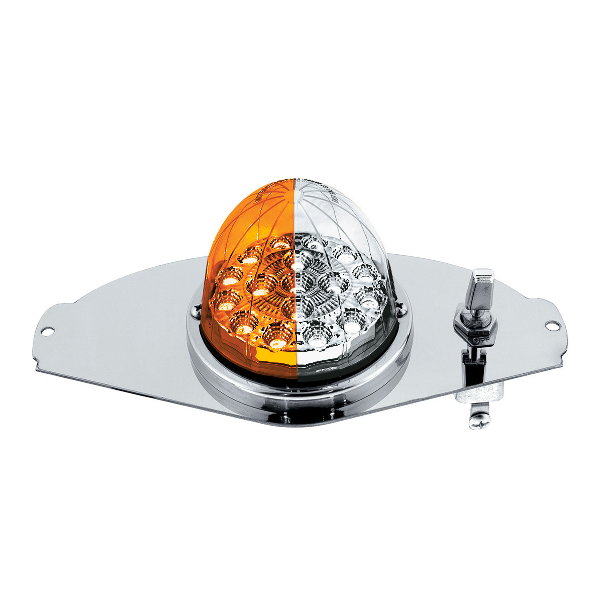 304 SS Above Door Dome Light Kit W/ 17 LED Double Fury Watermelon For 2008-2017 FL Cascadia-Amber & White LED - Thumbnail 14