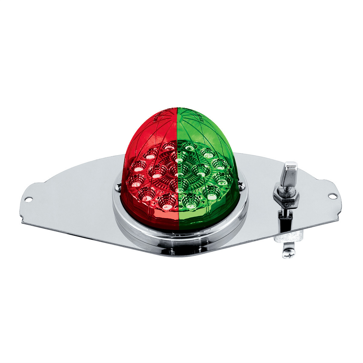 304 SS Above Door Dome Light Kit W/ 17 LED Double Fury Watermelon For 2008-2017 FL Cascadia-Red & Green LED - Thumbnail 14