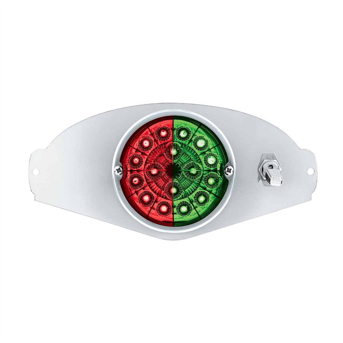 304 SS Above Door Dome Light Kit W/ 17 LED Double Fury Watermelon For 2008-2017 FL Cascadia-Red & Green LED - Thumbnail 5