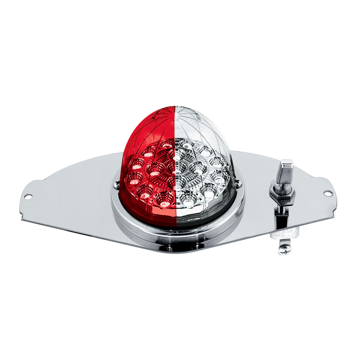 304 SS Above Door Dome Light Kit W/ 17 LED Double Fury Watermelon For 2008-2017 FL Cascadia-Red & White LED - Thumbnail 14