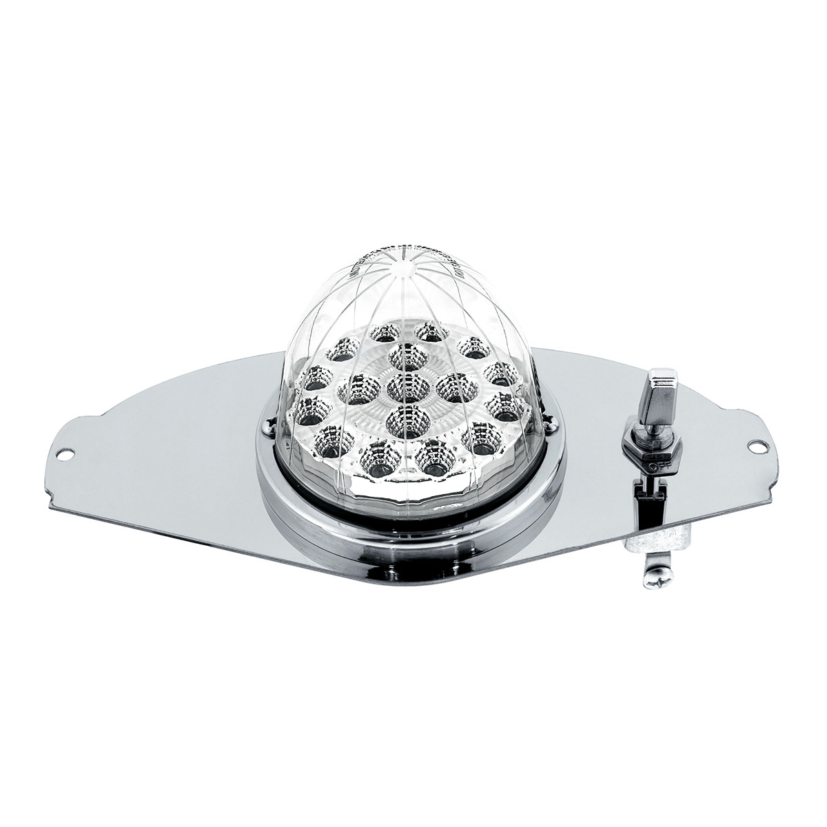 304 SS Above Door Dome Light Kit W/ 17 LED Double Fury Watermelon For 2008-2017 FL Cascadia-Red & White LED - Thumbnail 4