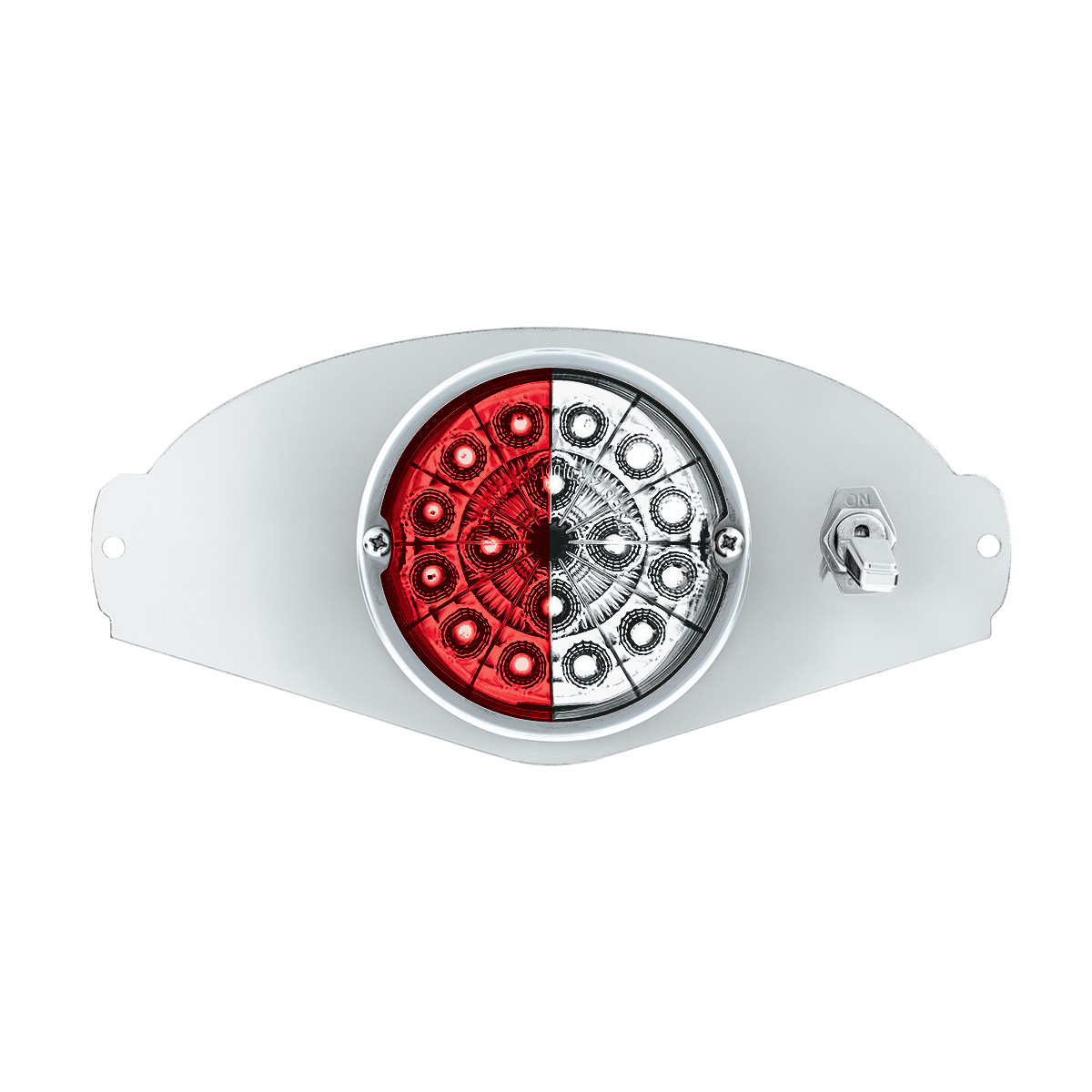 304 SS Above Door Dome Light Kit W/ 17 LED Double Fury Watermelon For 2008-2017 FL Cascadia-Red & White LED - Thumbnail 5