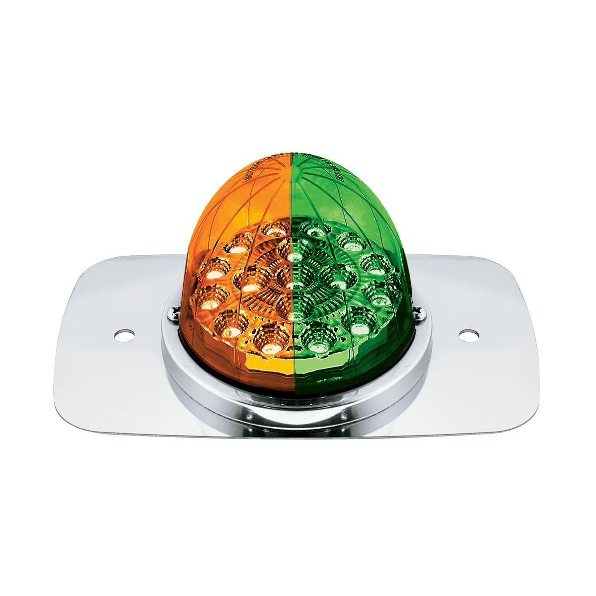 304 SS Turn Signal Light Kit W/ 17 LED Double Fury Watermelon For 2008-2017 FL Cascadia-Amber & Green LED