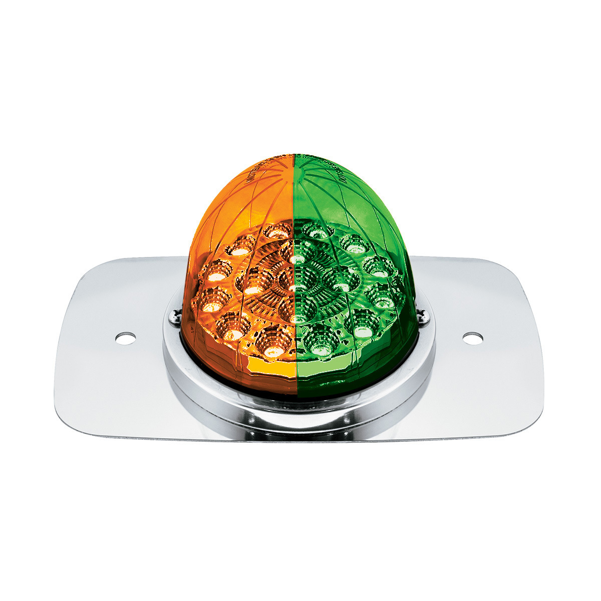 304 SS Turn Signal Light Kit W/ 17 LED Double Fury Watermelon For 2008-2017 FL Cascadia-Amber & Green LED - Thumbnail 14