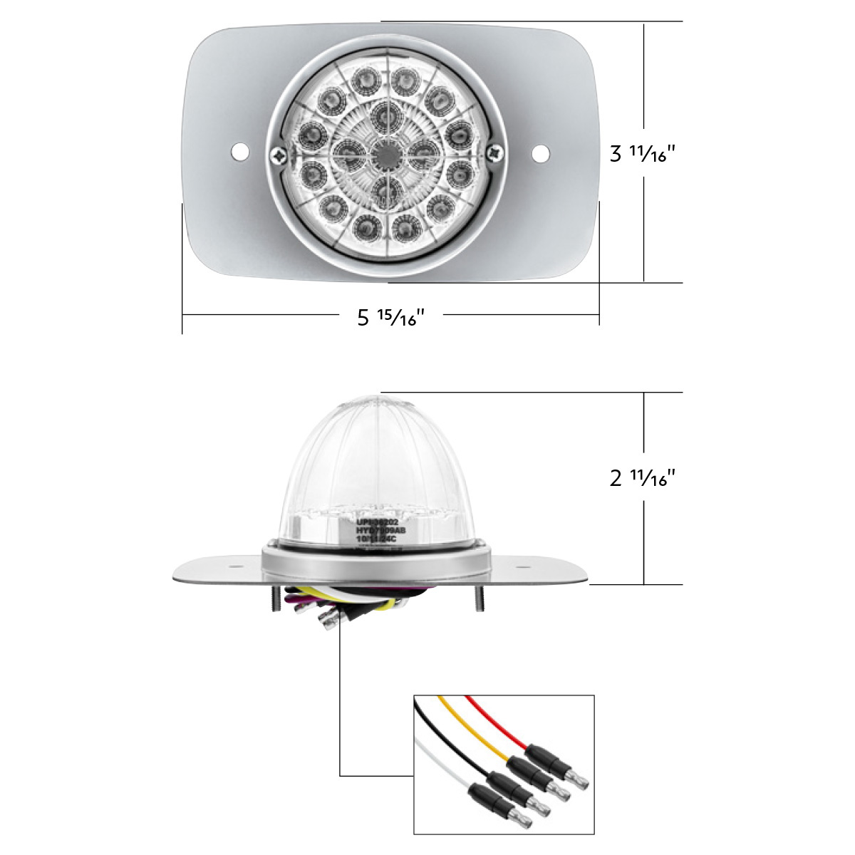 304 SS Turn Signal Light Kit W/ 17 LED Double Fury Watermelon For 2008-2017 FL Cascadia-Amber & White LED - Thumbnail 12