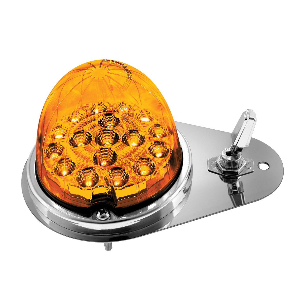 304 SS Above Door Dome Light Kit W/ 17 LED Double Fury Watermelon For 1994-2025 KW W900-Amber & Green LED - Thumbnail 2