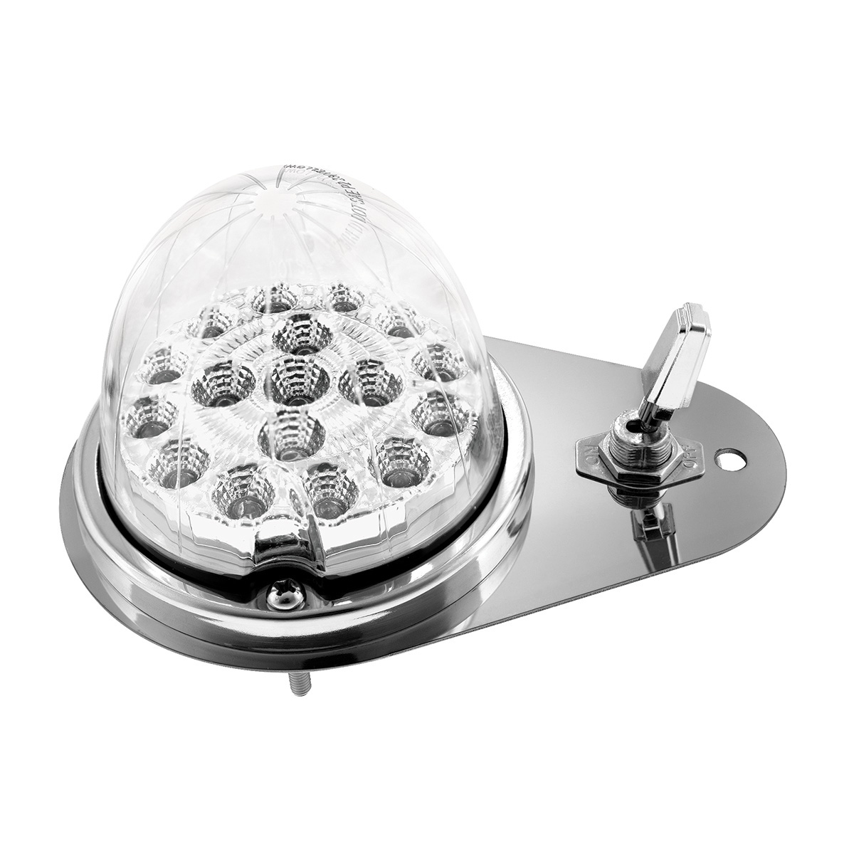304 SS Above Door Dome Light Kit W/ 17 LED Double Fury Watermelon For 1994-2025 KW W900-Amber & Green LED - Thumbnail 4