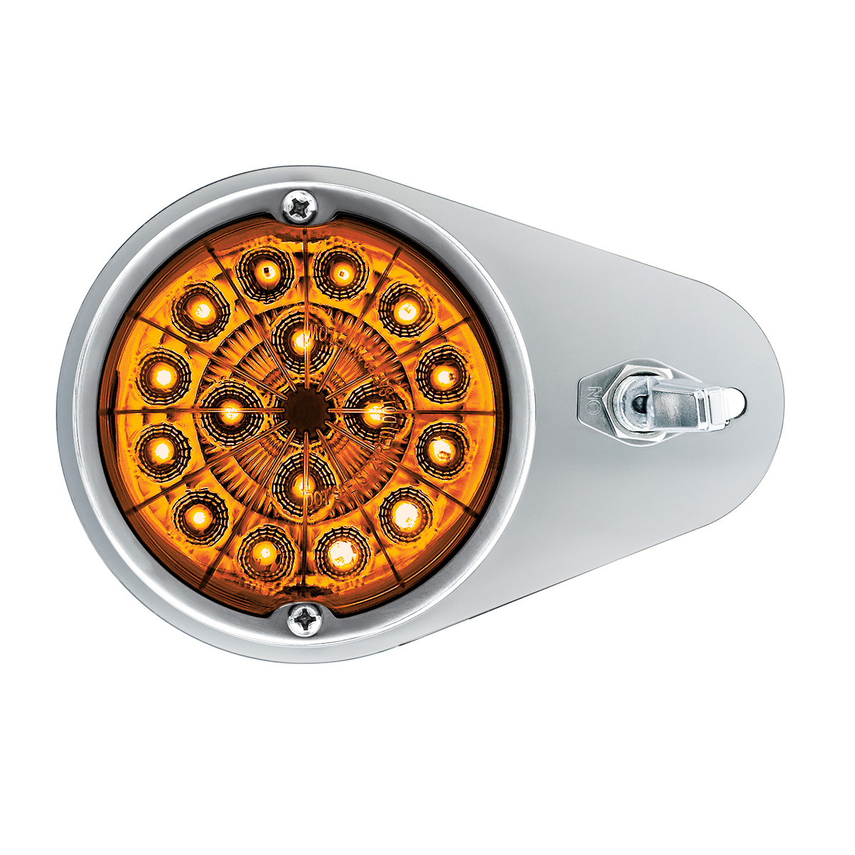 304 SS Above Door Dome Light Kit W/ 17 LED Double Fury Watermelon For 1994-2025 KW W900-Amber & Green LED - Thumbnail 6