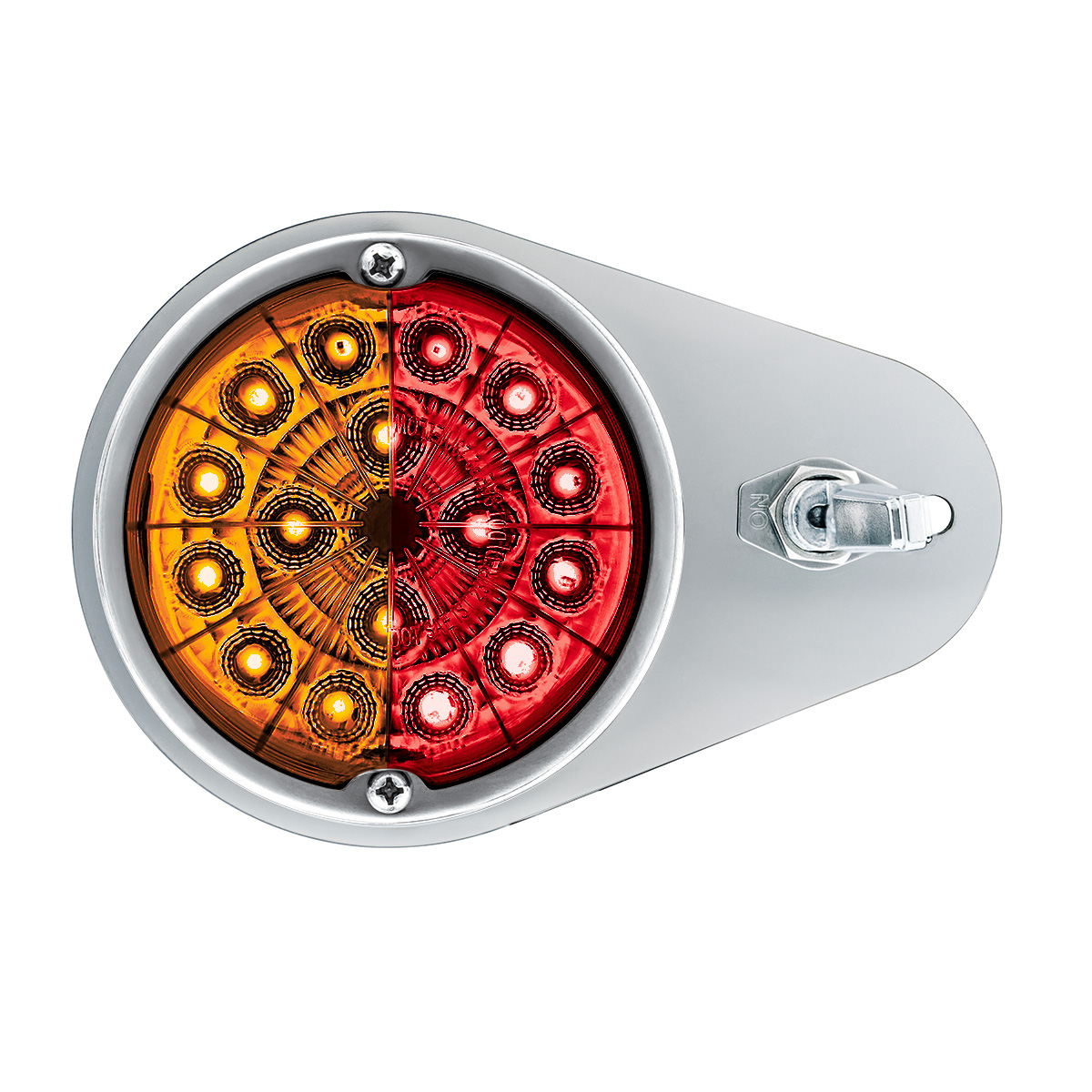 304 SS Above Door Dome Light Kit W/ 17 LED Double Fury Watermelon For 1994-2025 KW W900-Amber & Red LED - Thumbnail 5