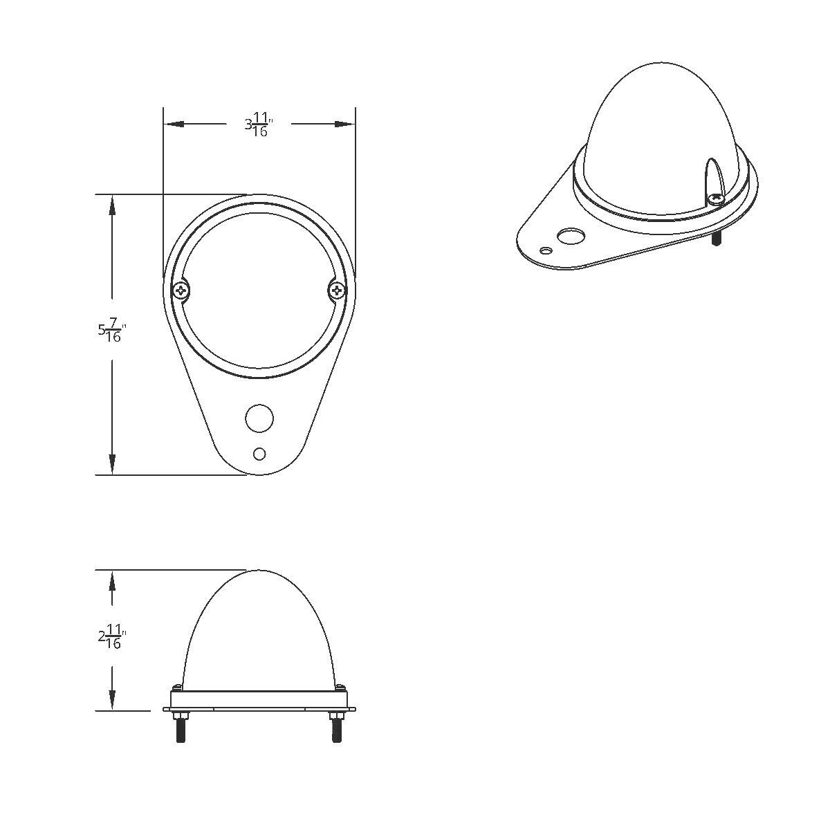 304 SS Above Door Dome Light Kit W/ 17 LED Double Fury Watermelon For 1994-2025 KW W900-Amber & White LED - Thumbnail 13