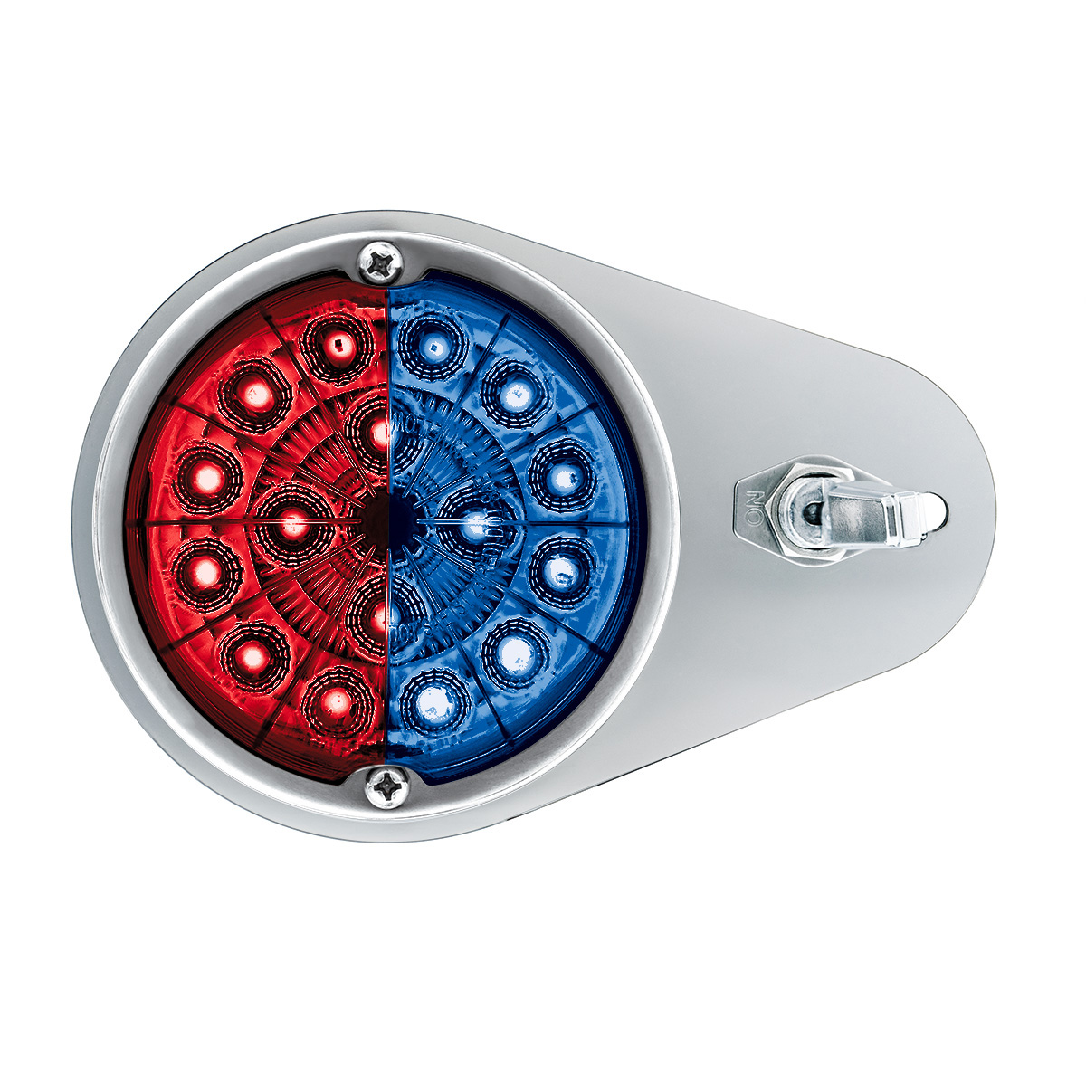 304 SS Above Door Dome Light Kit W/ 17 LED Double Fury Watermelon For 1994-2025 KW W900-Red & Blue LED - Thumbnail 5