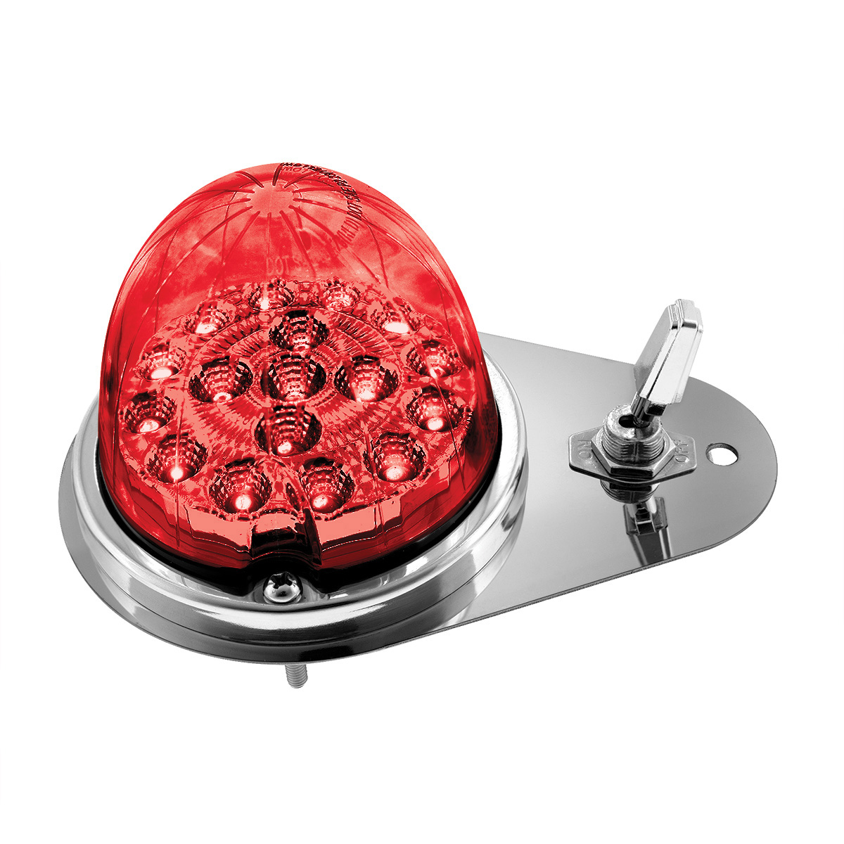 304 SS Above Door Dome Light Kit W/ 17 LED Double Fury Watermelon For 1994-2025 KW W900-Red & Green LED - Thumbnail 2