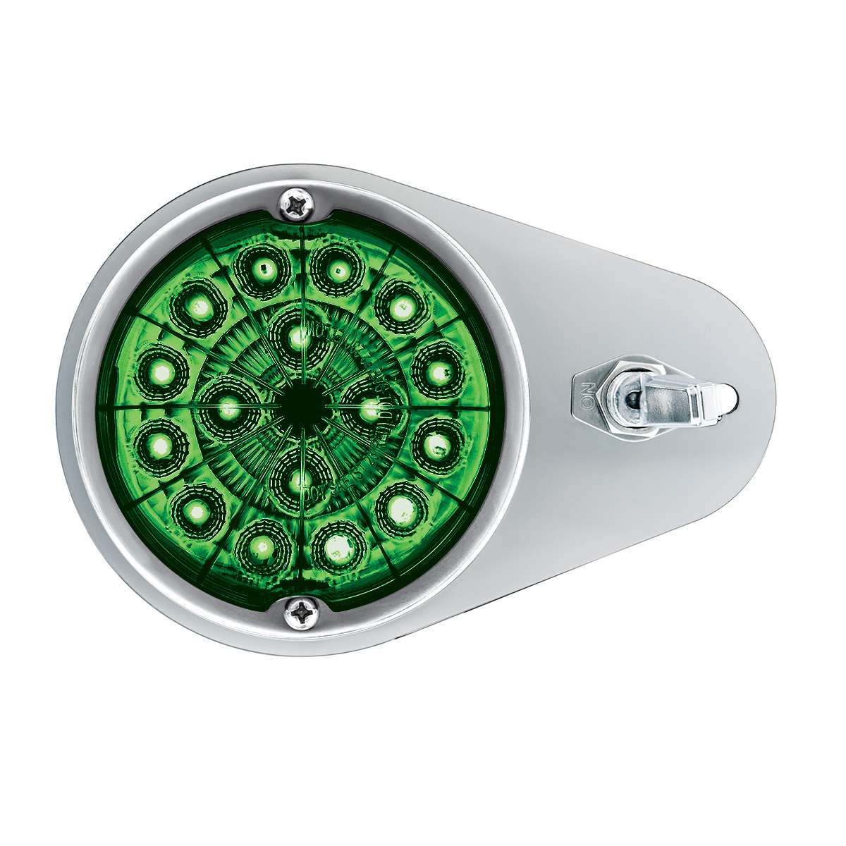 304 SS Above Door Dome Light Kit W/ 17 LED Double Fury Watermelon For 1994-2025 KW W900-Red & Green LED - Thumbnail 7