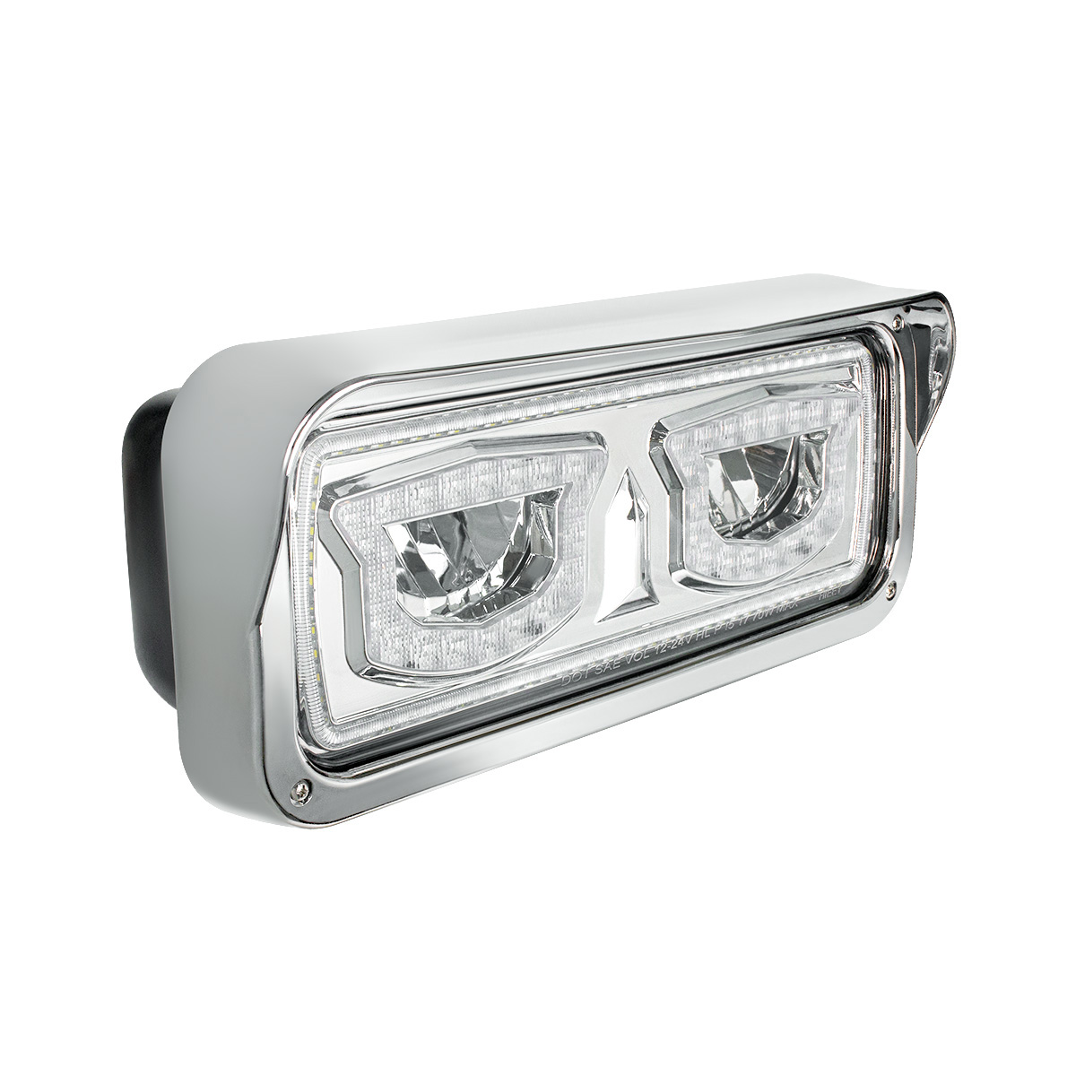 High Power Chrome LED Headlight With Turn Signal And Position Light-Driver - Thumbnail 4