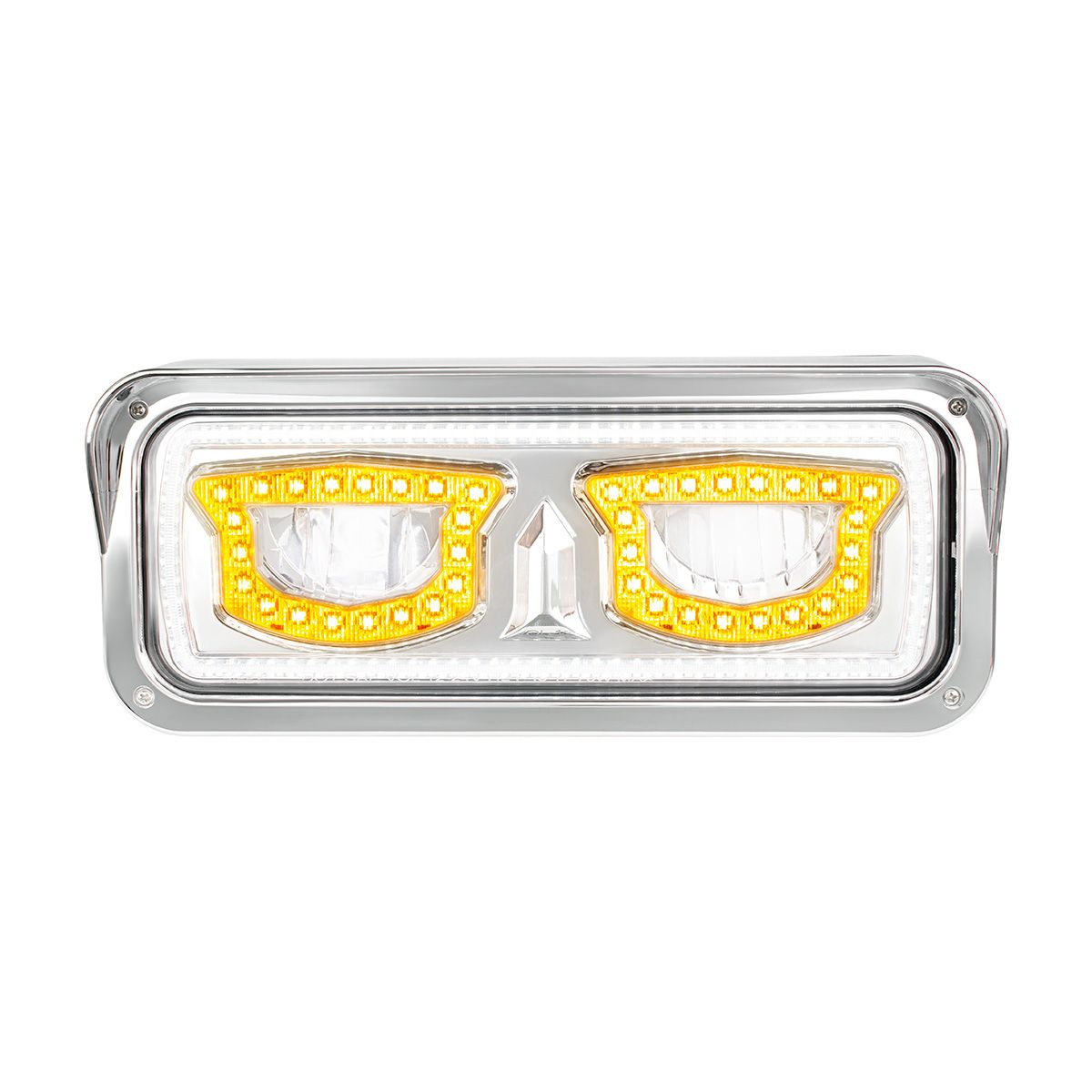 High Power Chrome LED Headlight With Turn Signal And Position Light-Passenger