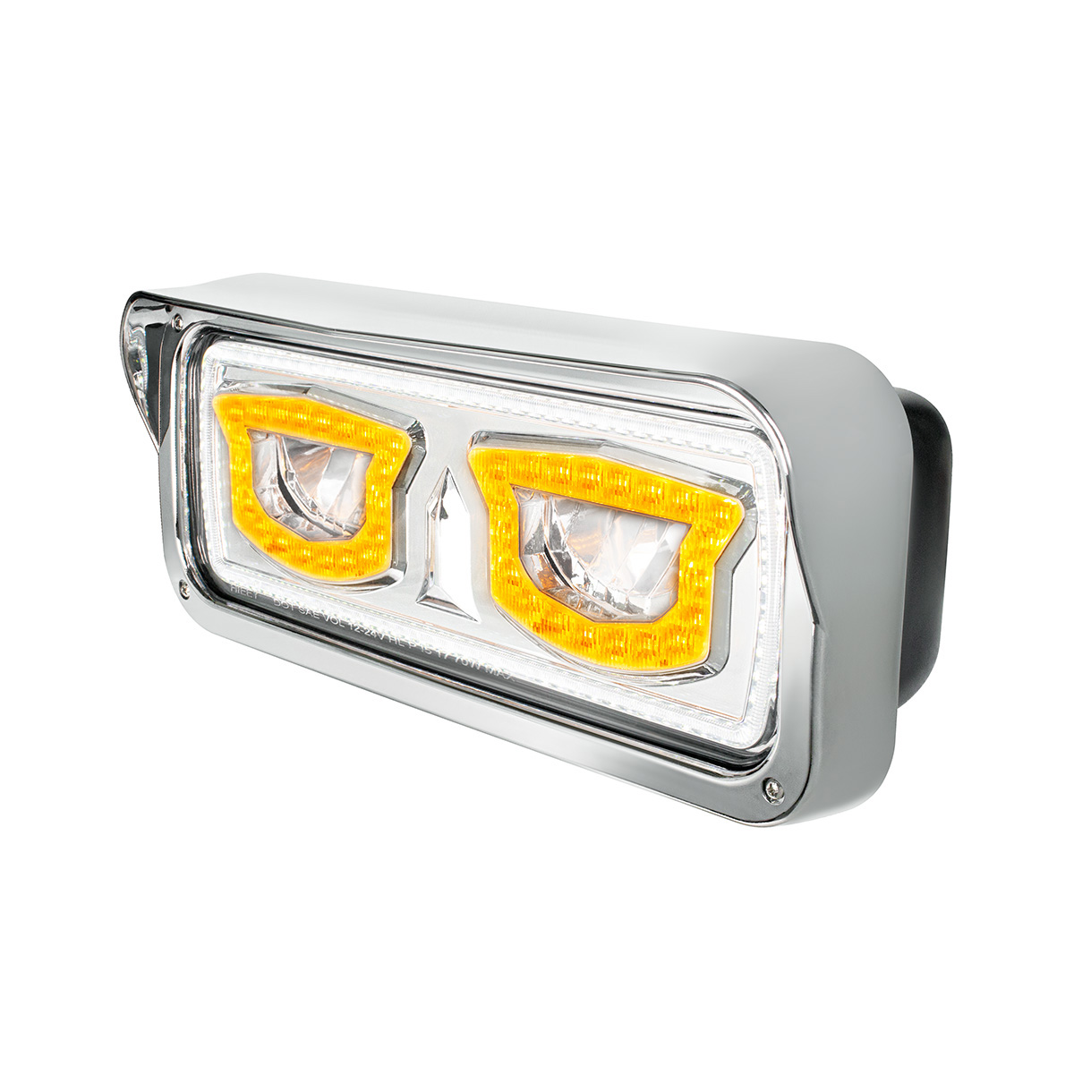 High Power Chrome LED Headlight With Turn Signal And Position Light-Passenger - Thumbnail 3