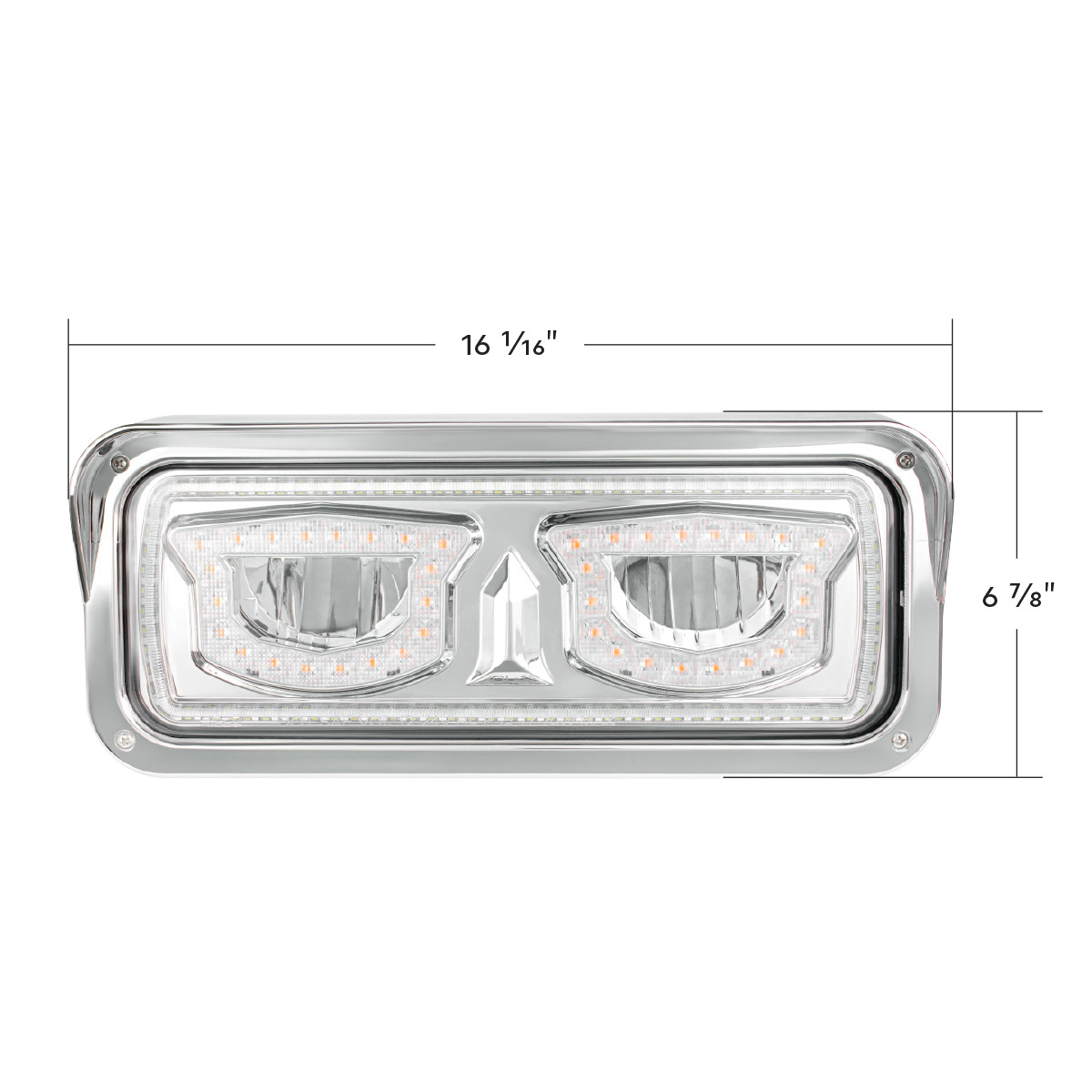 High Power Chrome LED Headlight With Turn Signal And Position Light-Passenger - Thumbnail 7