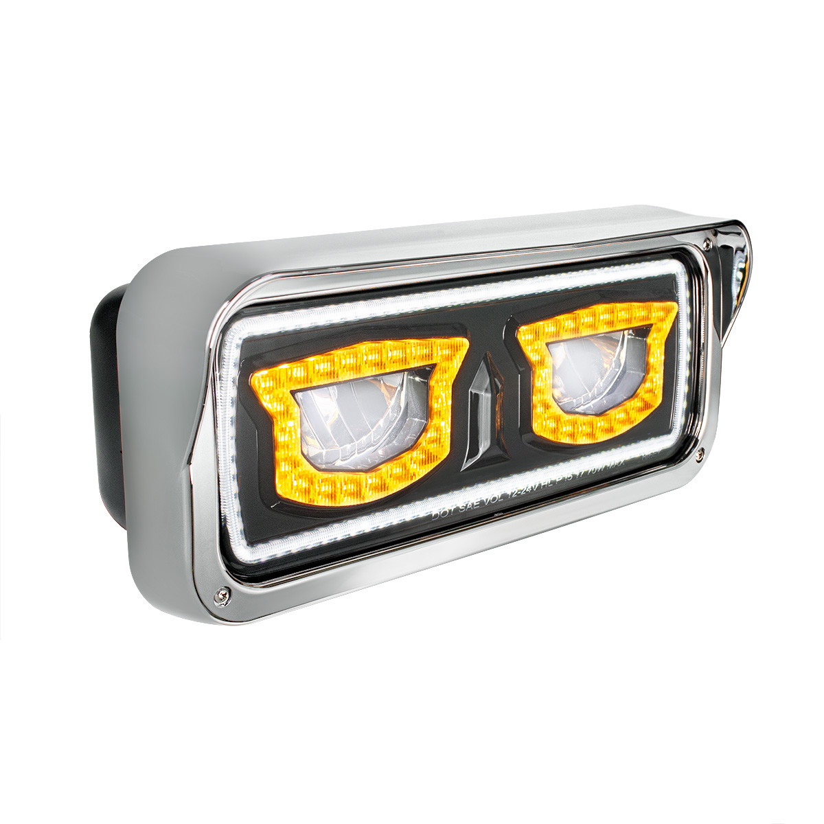 High Power Blackout LED Headlight With Turn Signal And Position Light-Driver - Thumbnail 3