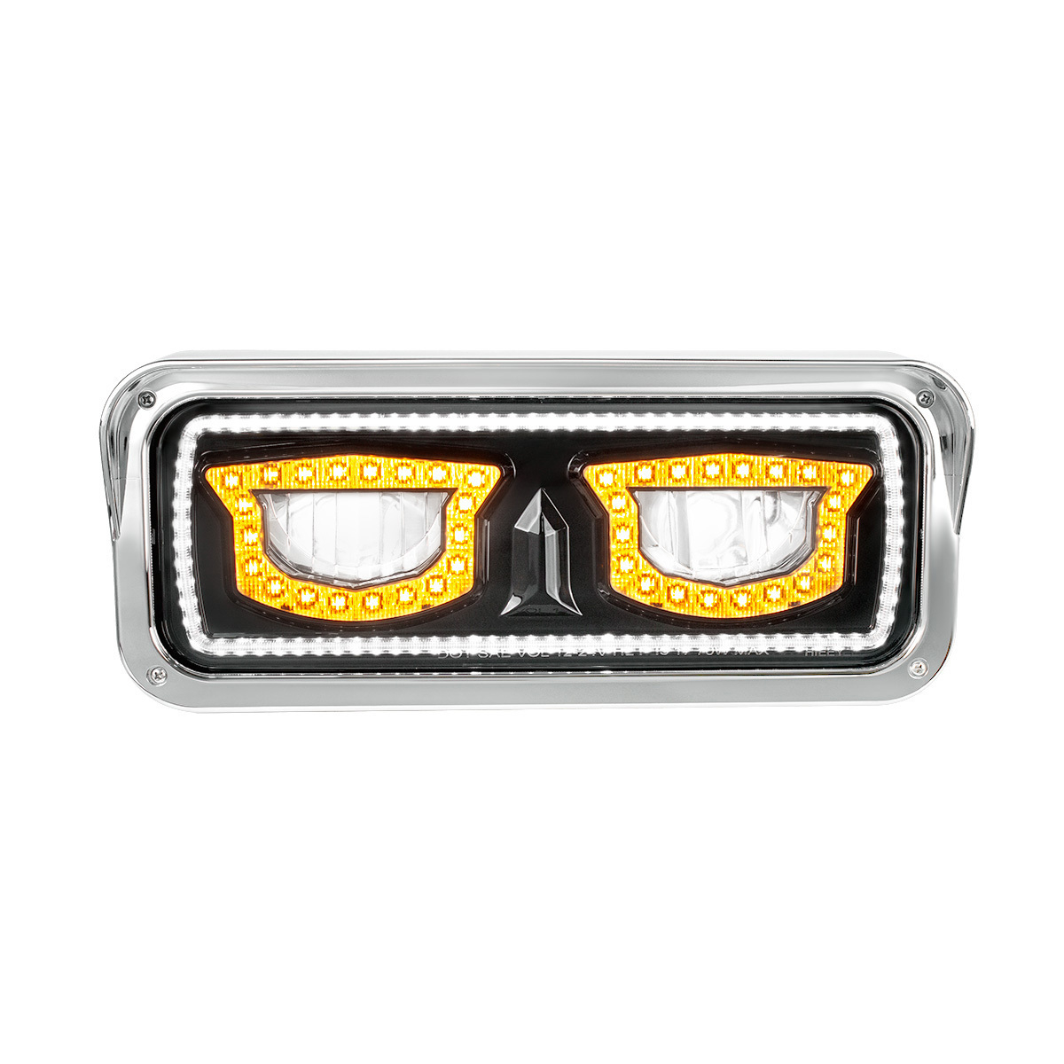 High Power Blackout LED Headlight With Turn Signal And Position Light-Driver - Thumbnail 9