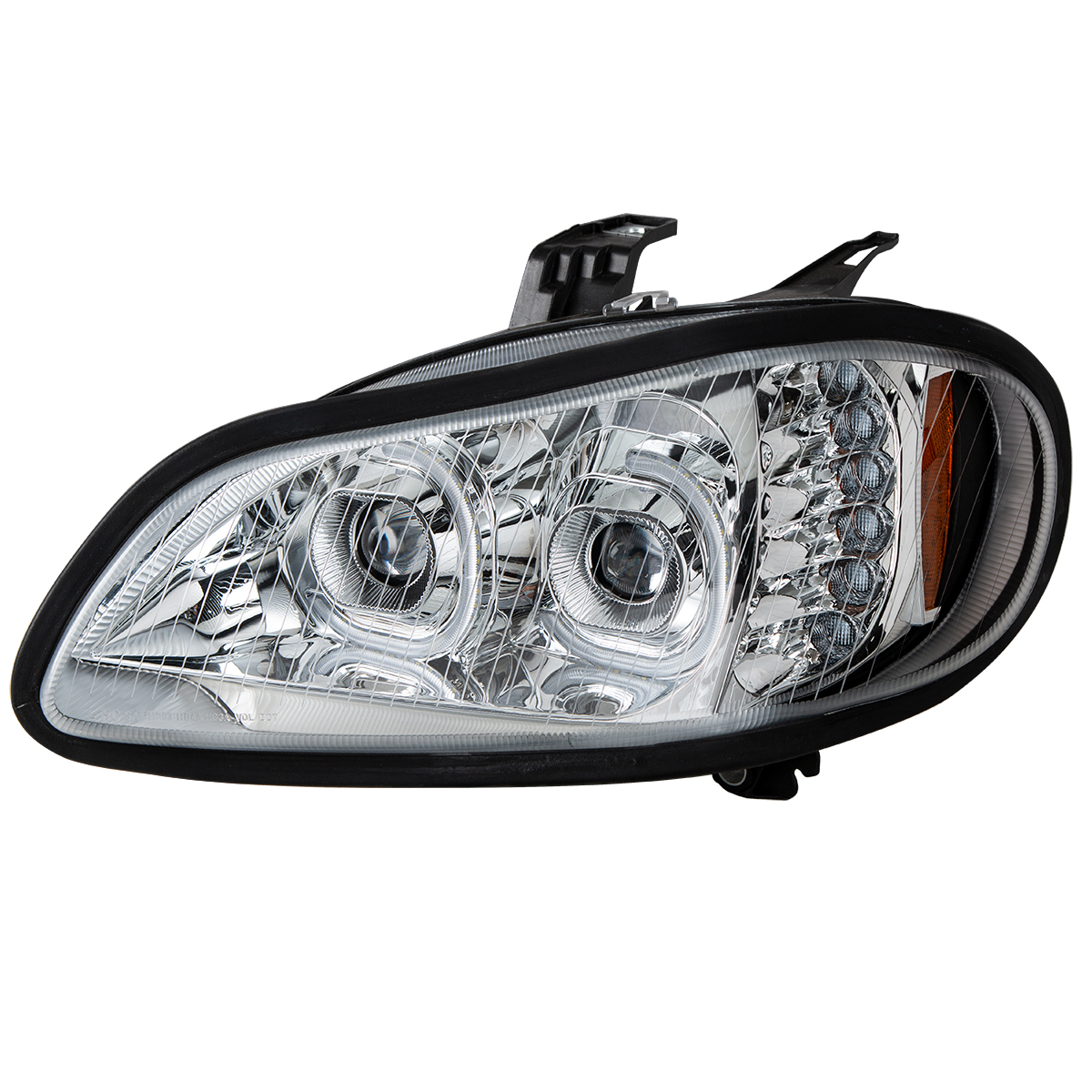 Chrome LED Projection Headlight Assembly For 2003-2024 Freightliner M2- Driver - Thumbnail 2