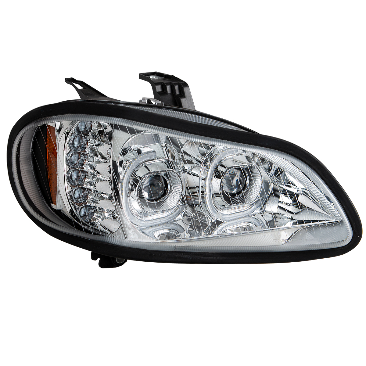 Chrome LED Projection Headlight Assembly For 2003-2024 Freightliner M2- Passenger - Thumbnail 2