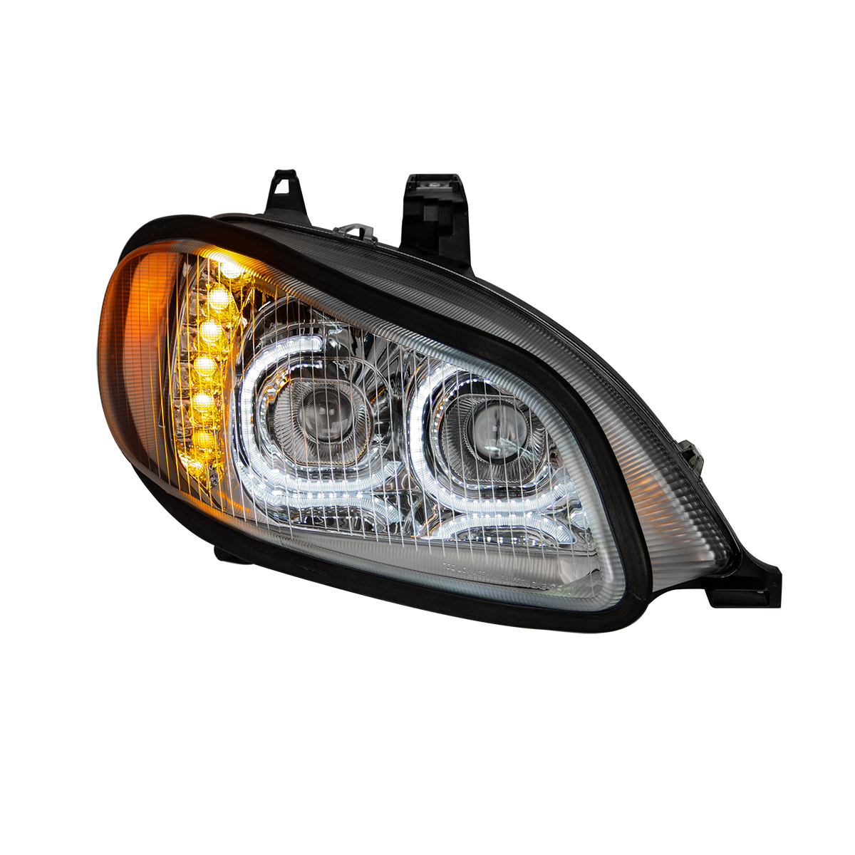 Chrome LED Projection Headlight Assembly For 2003-2024 Freightliner M2- Passenger - Thumbnail 3