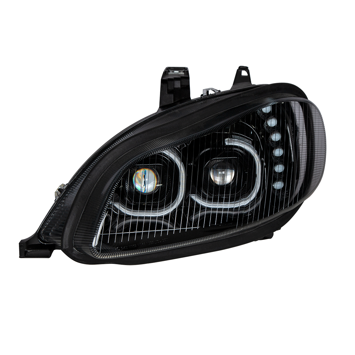 Black LED Projection Headlight Assembly For 2003-2024 Freightliner M2- Driver - Thumbnail 4