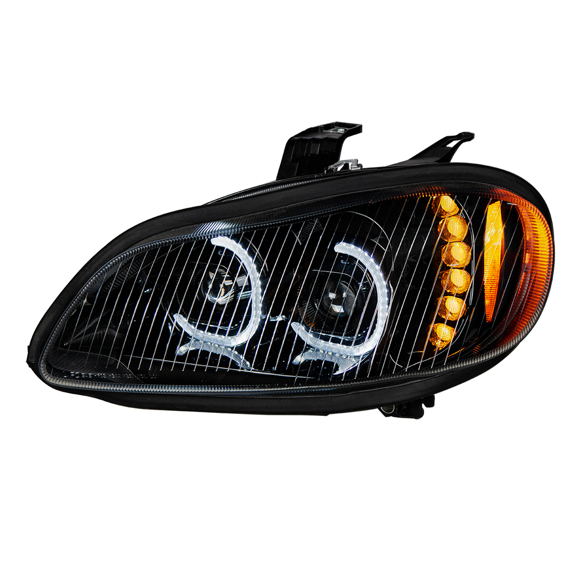 Black LED Projection Headlight Assembly For 2003-2024 Freightliner M2- Driver - Thumbnail 8