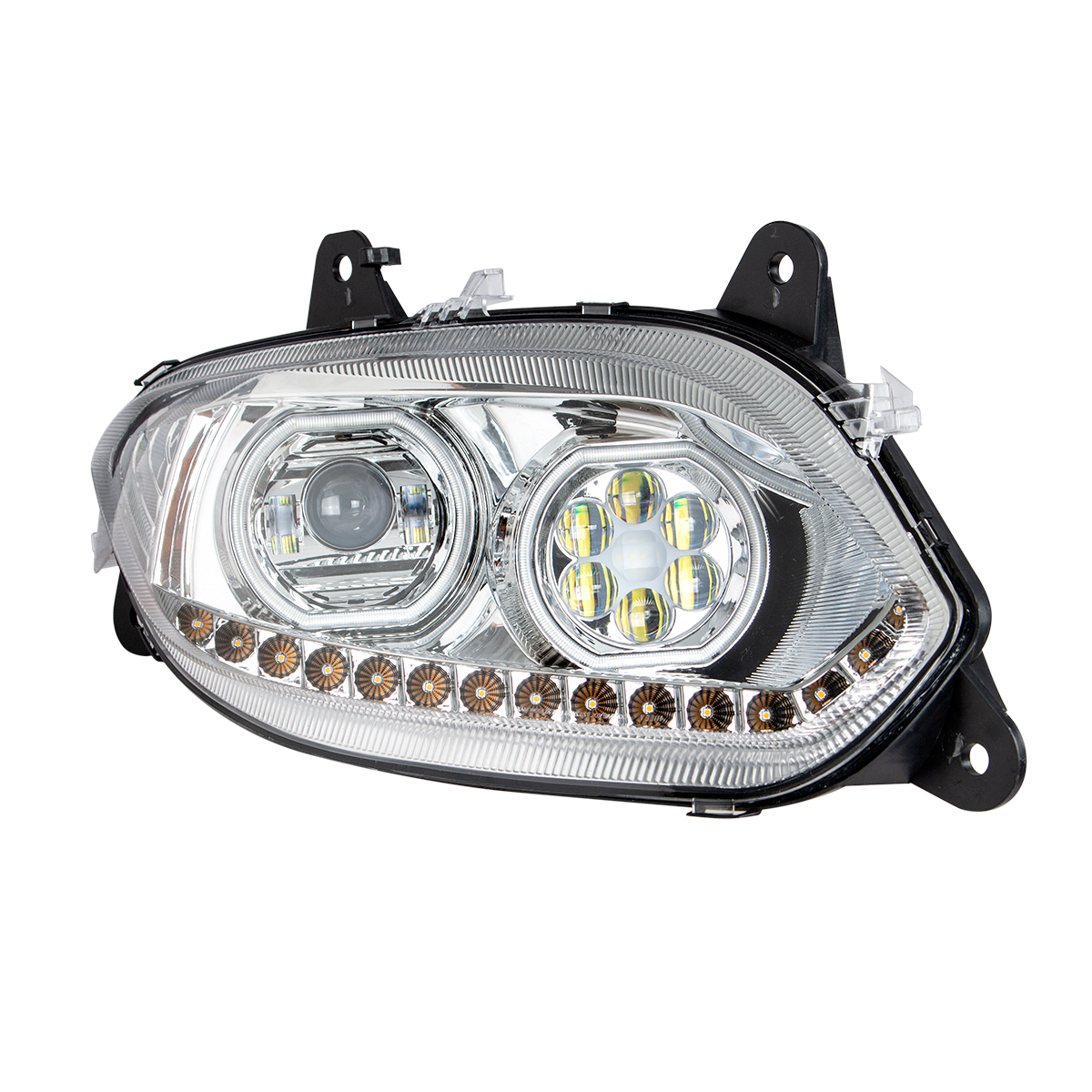 Chrome 17 LED Headlight For 2018-2025 International LT - Passenger - Thumbnail 4
