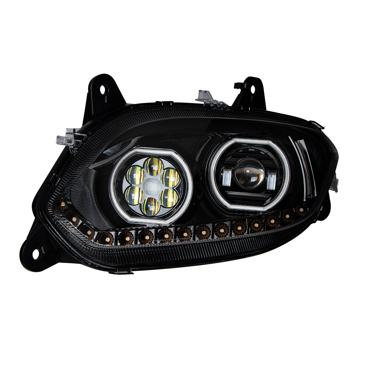 Black 17 LED Headlight For 2018-2025 International LT - Driver - Thumbnail 4