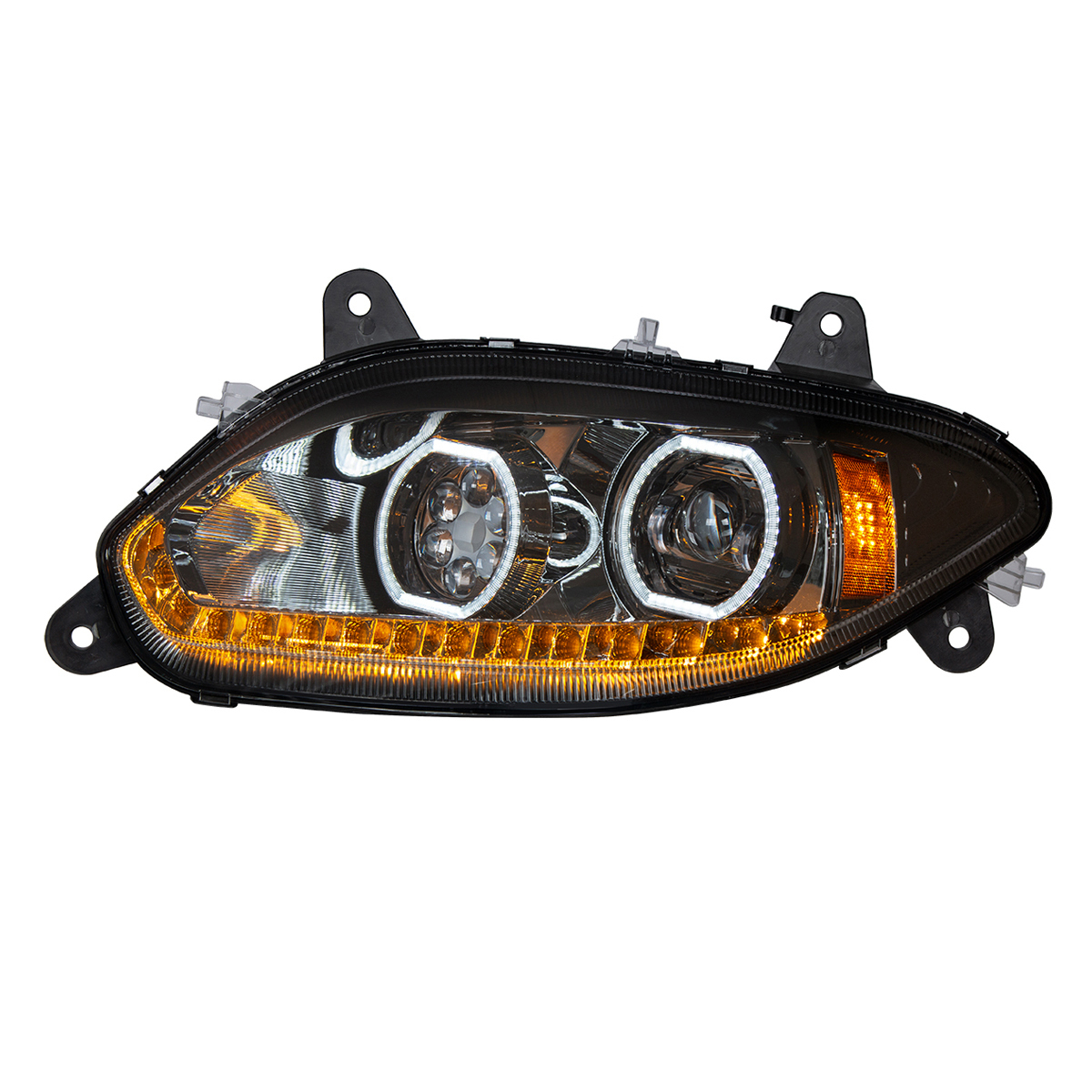 Black 17 LED Headlight For 2018-2025 International LT - Driver - Thumbnail 7
