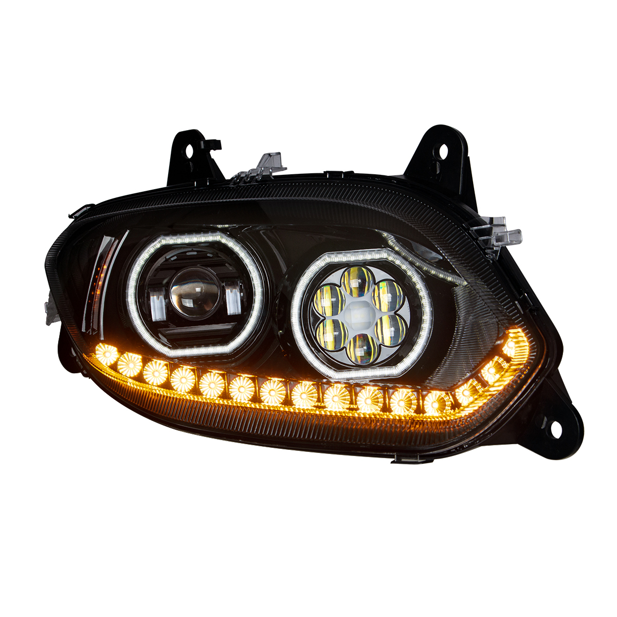 Black 17 LED Headlight For 2018-2025 International LT - Passenger - Thumbnail 3