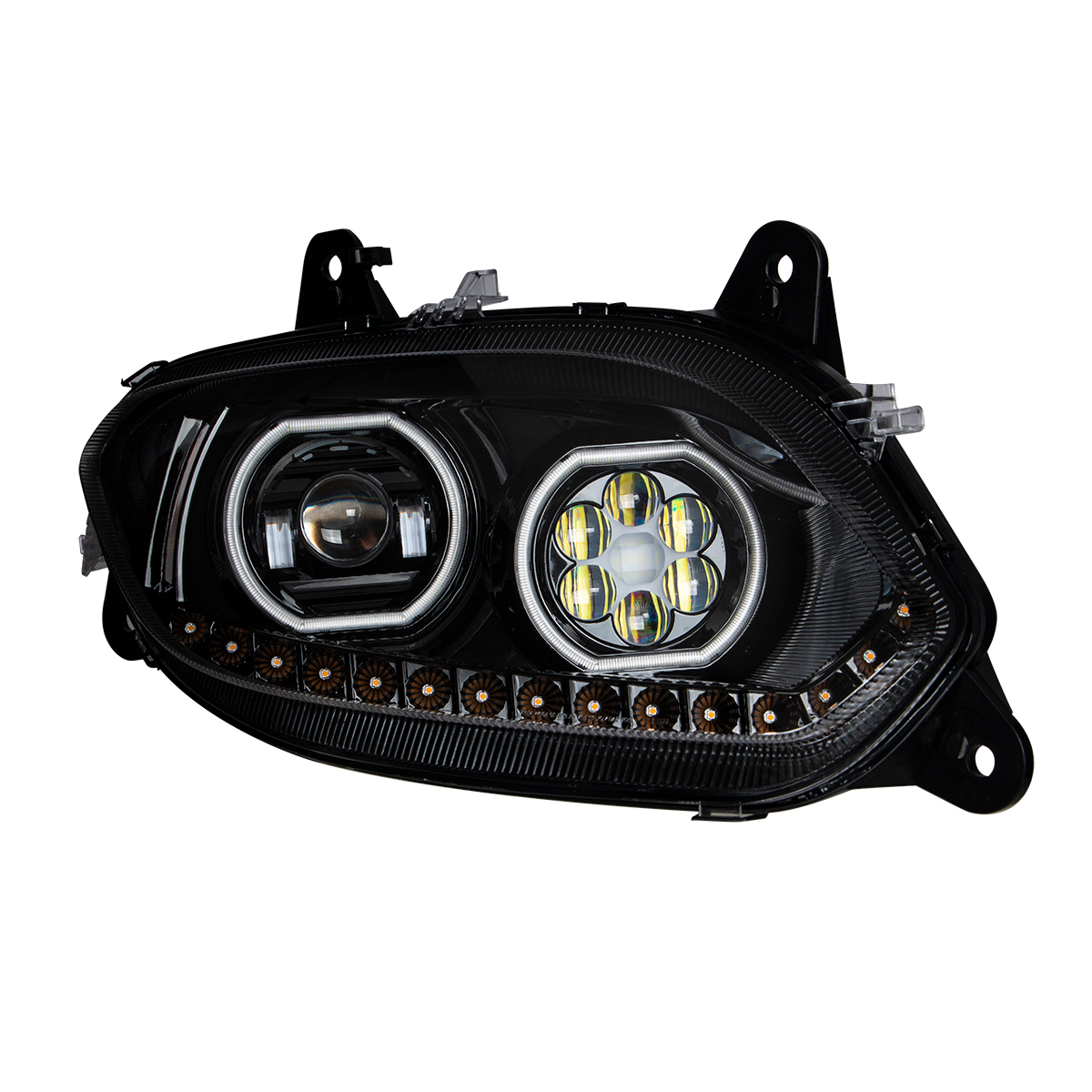 Black 17 LED Headlight For 2018-2025 International LT - Passenger - Thumbnail 4