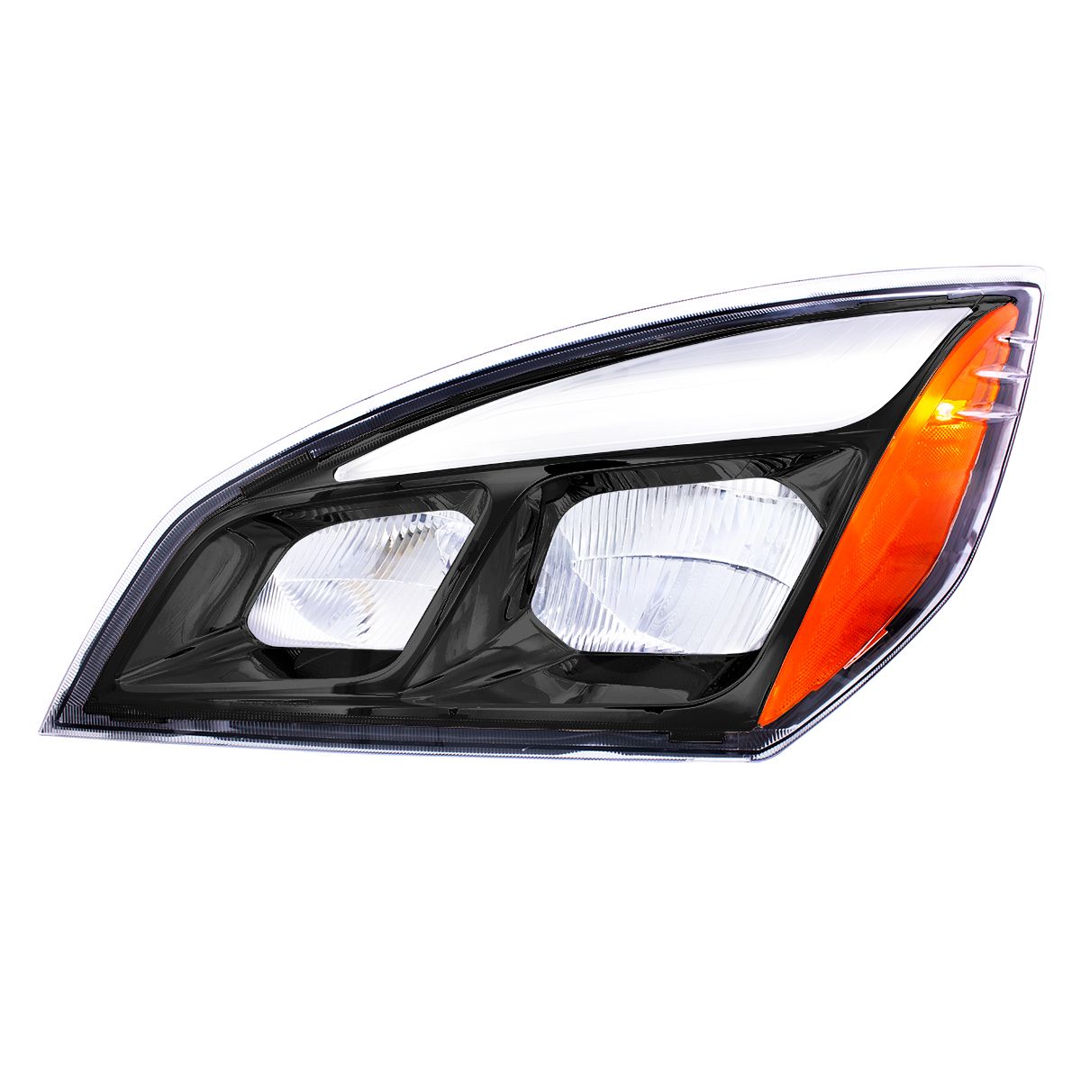 Black LED Headlight For 2018-2024 Freightliner Cascadia - Driver