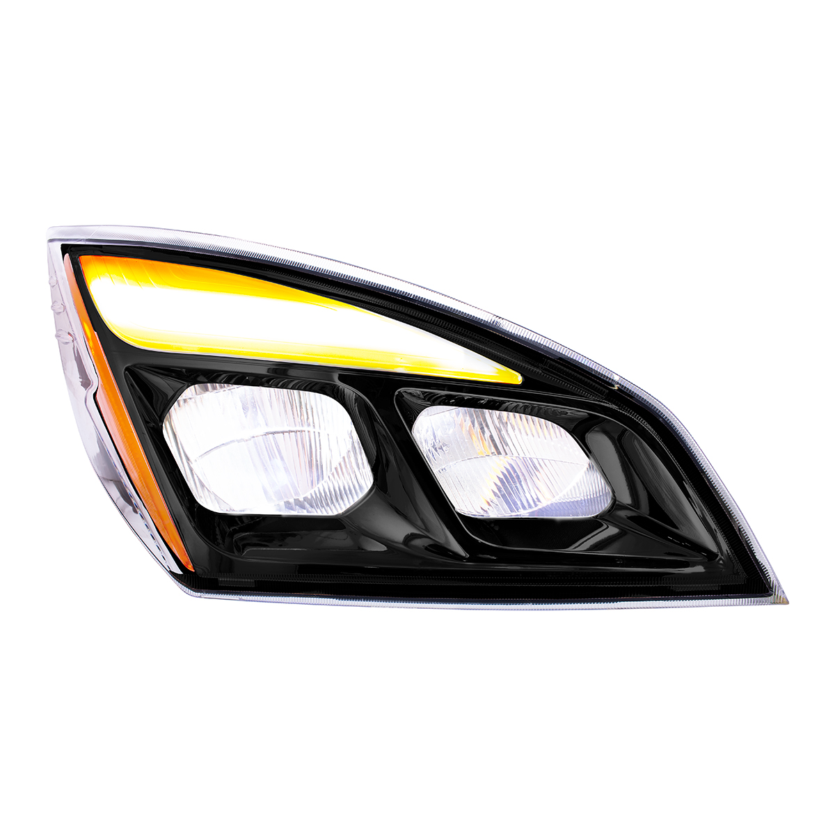 Black LED Headlight For 2018-2024 Freightliner Cascadia - Passenger - Thumbnail 5