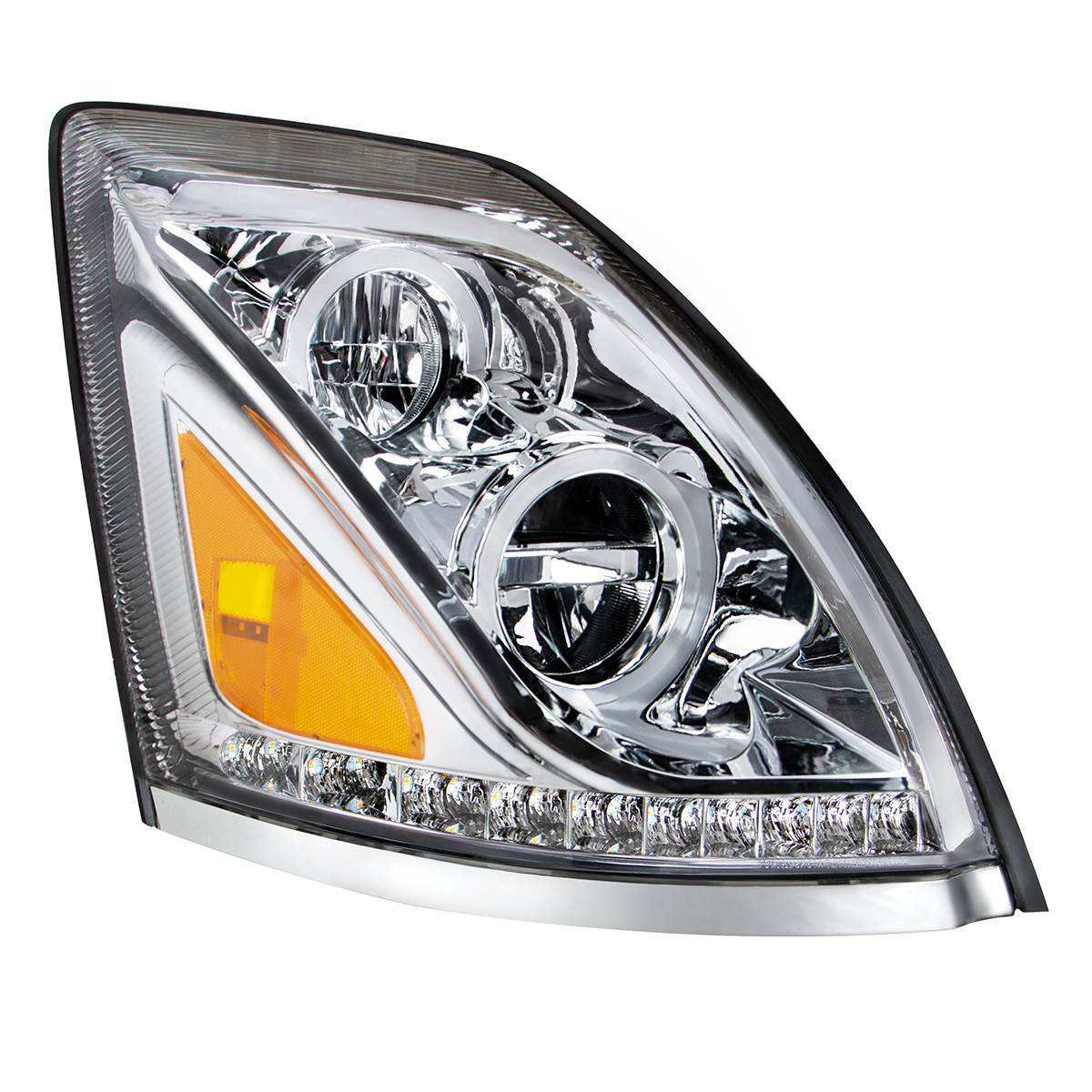 Chrome LED Headlight for 2003-2017 Volvo VN/VNL - Passenger - Thumbnail 7