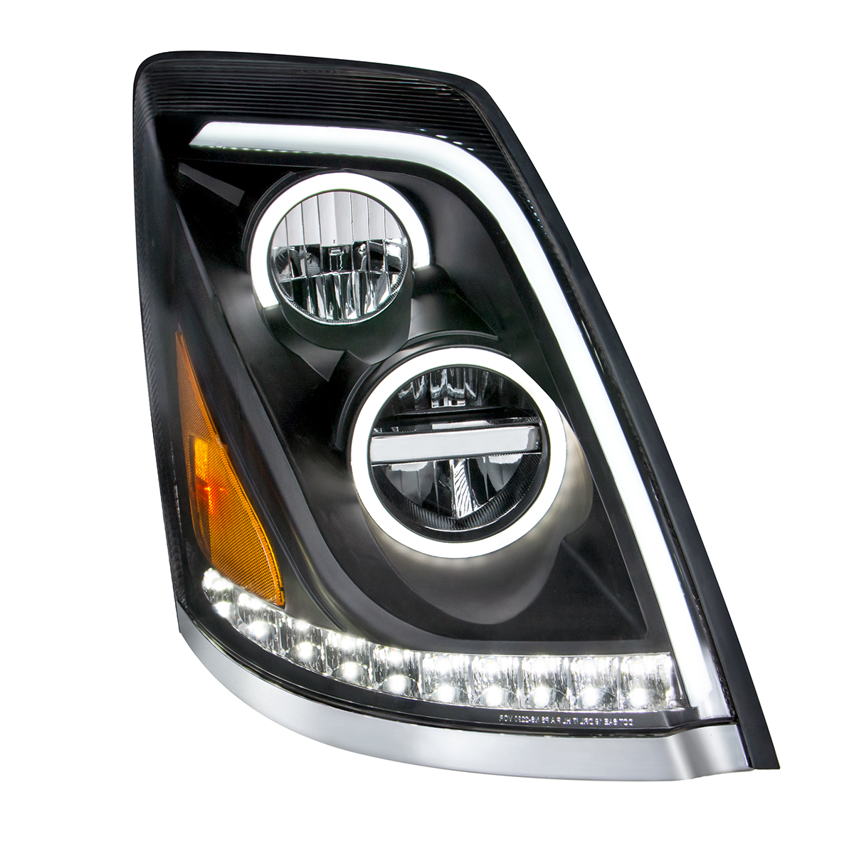 Blackout LED Headlight for 2003-2017 Volvo VN/VNL - Passenger - Thumbnail 5