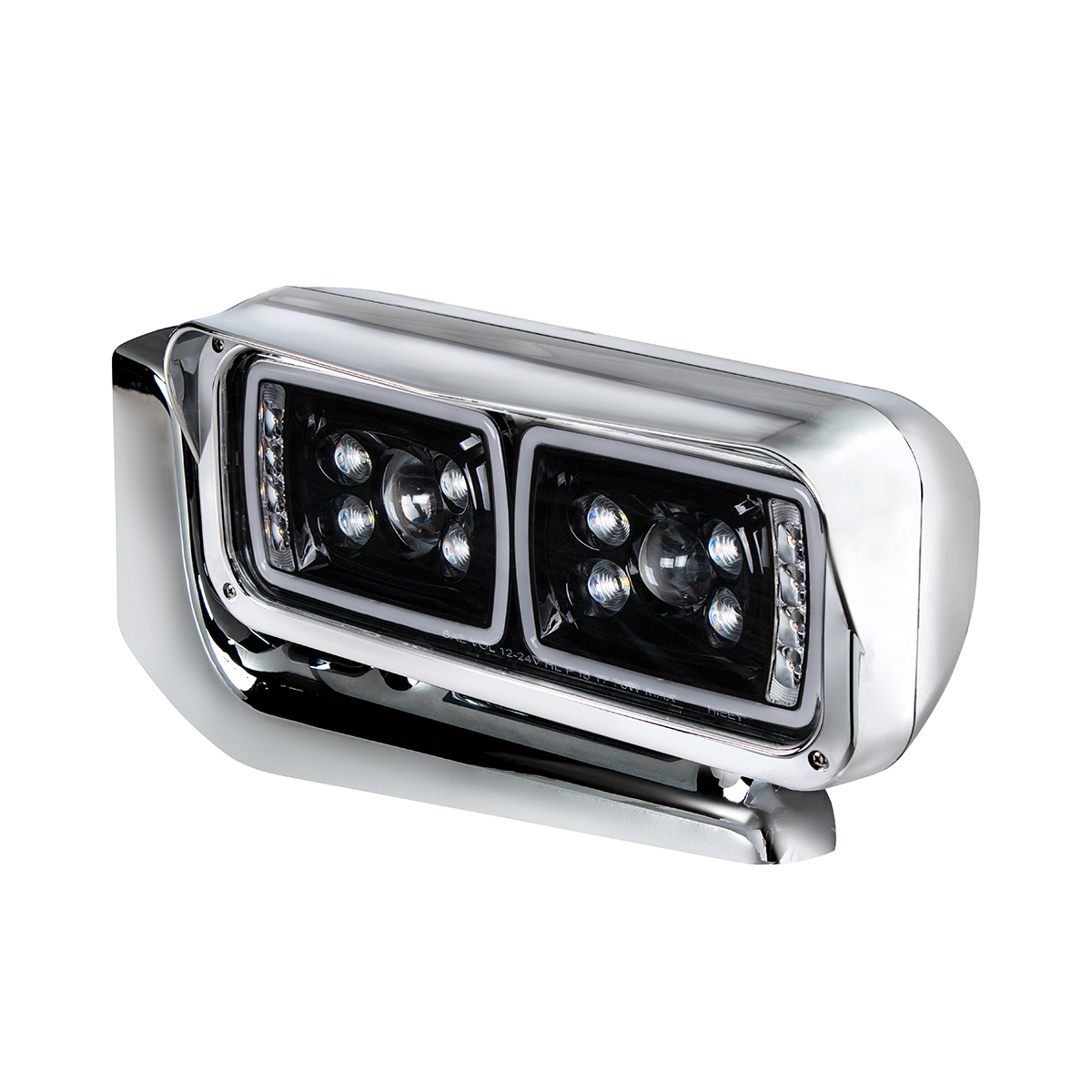10 High Power LED "Blackout" Projection Headlight Assembly With Mounting Arm - Driver - Thumbnail 4