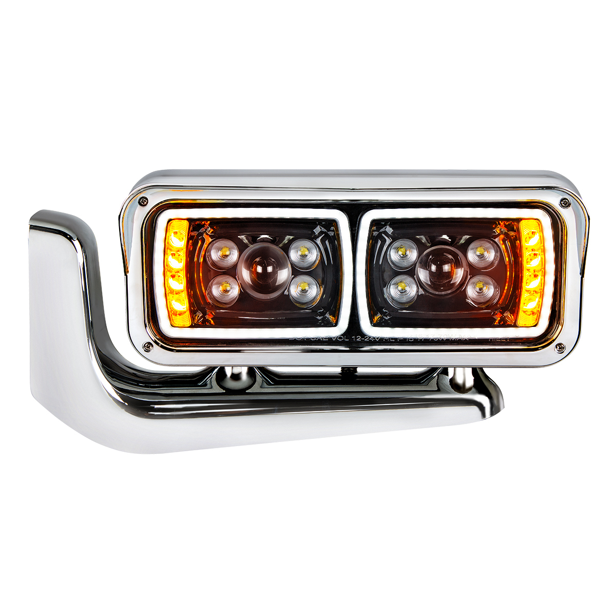 10 High Power LED "Blackout" Projection Headlight Assembly With Mounting Arm - Driver - Thumbnail 8