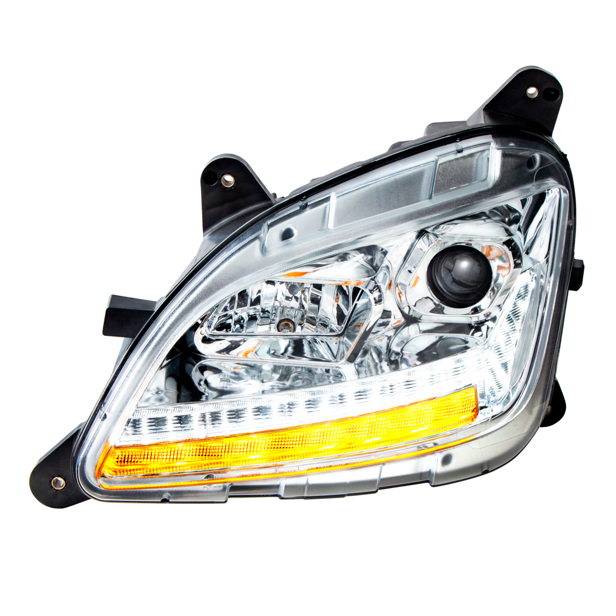 Chrome Projection Headlight With LED Sequential Turn and DRL For 2012-2021 Peterbilt 579- Driver - Thumbnail 20