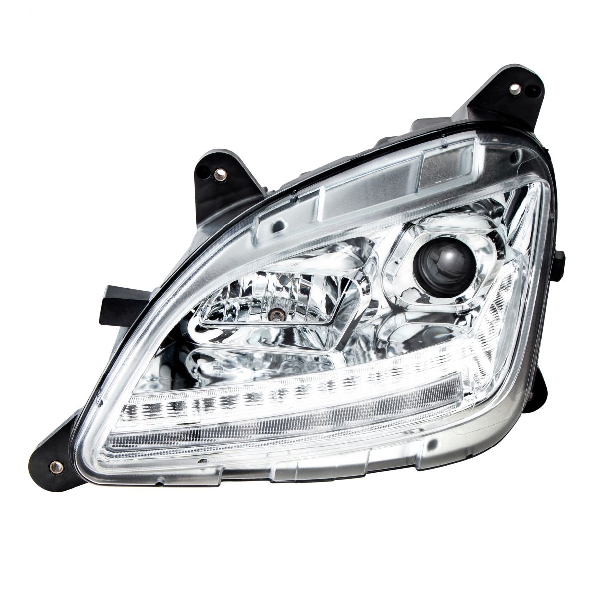 Chrome Projection Headlight With LED Sequential Turn and DRL For 2012-2021 Peterbilt 579- Driver - Thumbnail 8