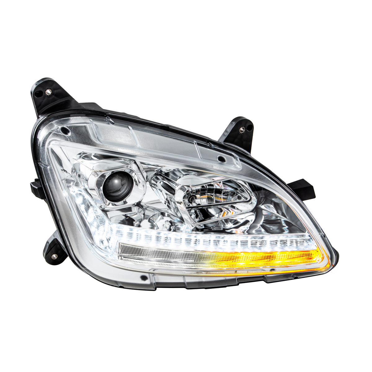 Chrome Projection Headlight With LED Sequential Turn and DRL For 2012-2021 Peterbilt 579- Passenger - Thumbnail 15