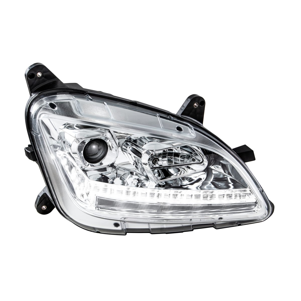 Chrome Projection Headlight With LED Sequential Turn and DRL For 2012-2021 Peterbilt 579- Passenger - Thumbnail 18