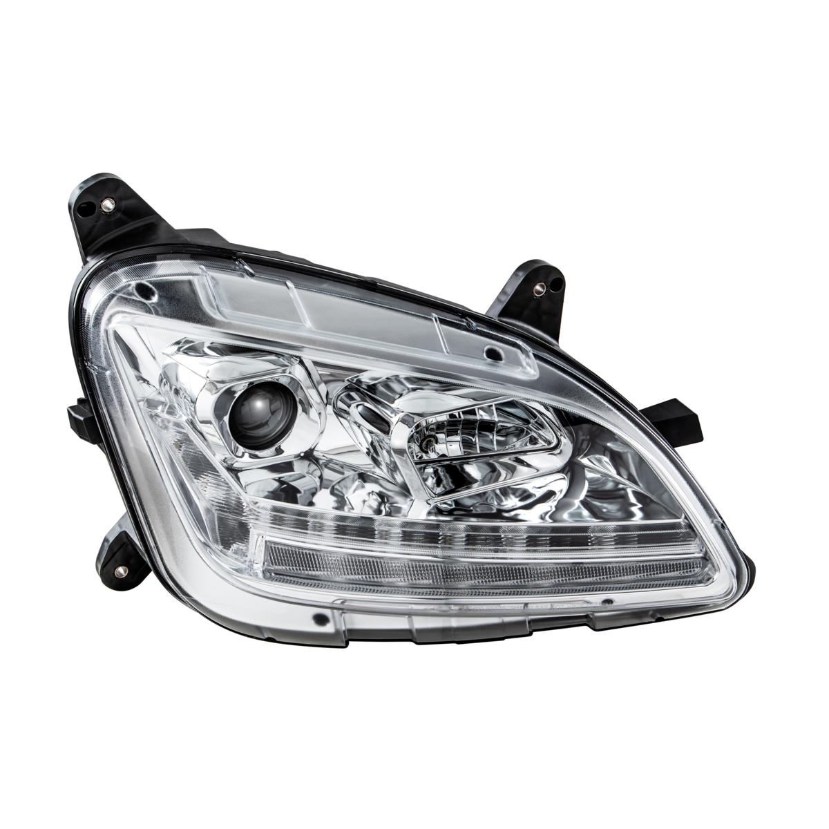 Chrome Projection Headlight With LED Sequential Turn and DRL For 2012-2021 Peterbilt 579- Passenger - Thumbnail 19
