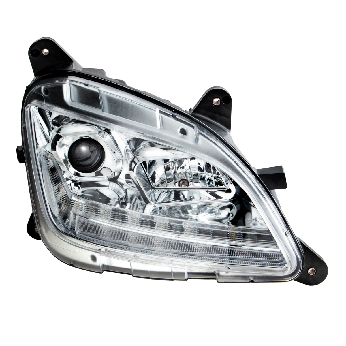 Chrome Projection Headlight With LED Sequential Turn and DRL For 2012-2021 Peterbilt 579- Passenger - Thumbnail 22